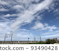 Railroad and blue sky 93490428