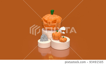 The pumpkin for halloween concept 3d rendering The pumpkin for halloween concept 3d rendering 93491585