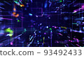 Cyber digital space drawn with glowing lines IB2 93492433