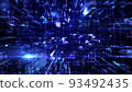 Cyber digital space IA1 drawn with glowing lines 93492435