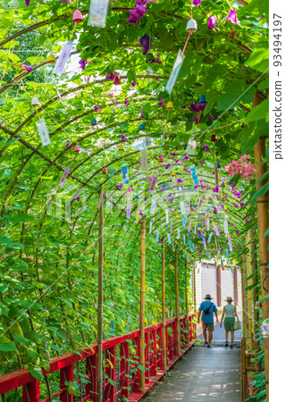 Odo Yumekake Wind Chime, The sound of the wind chime echoes in the mountain village <Toyota City, Aichi Prefecture> 93494197