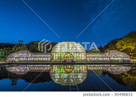 Illumination of Higashiyama Botanical Garden Greenhouse Front Building, Nagoya City, Aichi Prefecture Illumination of Higashiyama Botanical Garden Greenhouse Front Building, Nagoya City, Aichi Prefecture 93496631