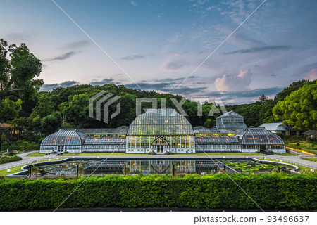 愛知縣名古屋市東山植物園溫室前樓的照明 93496637