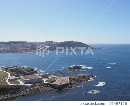 Peninsula at A Coruna city in Galicia district of Spain Peninsula at A Coruna city in Galicia district of Spain 93497126