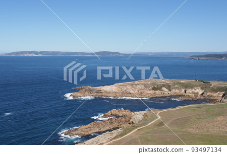Harbour at A Coruna city in Galicia district of Spain Harbour at A Coruna city in Galicia district of Spain 93497134