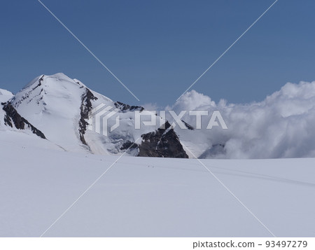 Snowy Castor mount in canton Valais in Switzerland 93497279
