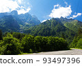 Road in the mountains of the Caucasus. 93497396
