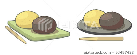 Ohagi illustration set 93497458