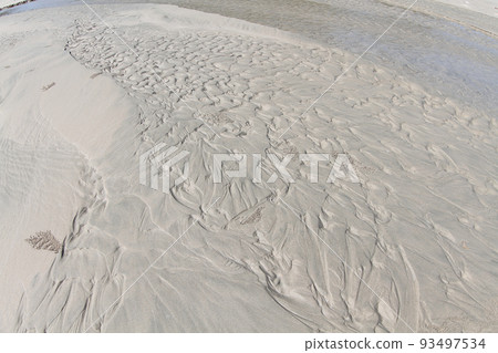 the sand on the beach natural for background 93497534