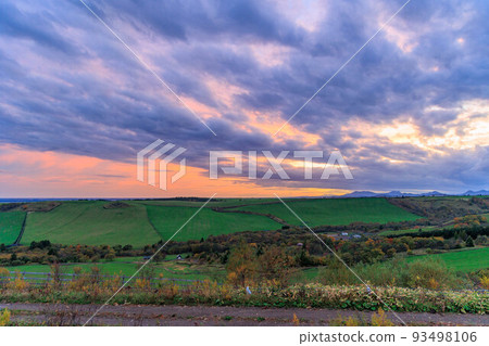 The view from Kaiyodai in the evening "Autumn Hokkaido" The view from Kaiyodai in the evening "Autumn Hokkaido" 93498106
