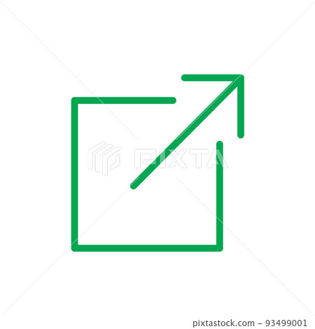 External Link Icon with box and arrow - UI or UX icon 93499001