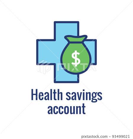 Medical Tax Savings - Health savings account or flexible spending account has HSA, FSA, tax-sheltered savings 93499021