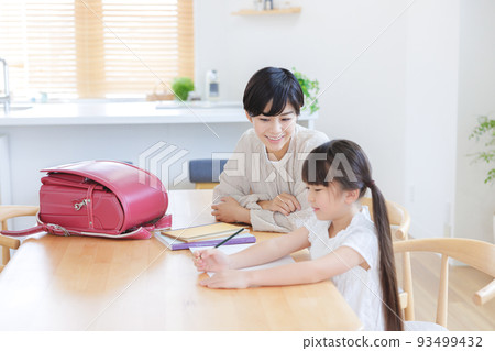 Study parent and child mother and daughter 93499432