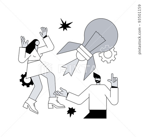 Creative idea abstract concept vector illustration. Creative team, idea management, insight notion, invention, breakthrough solution, finding inspiration, boost creativity abstract metaphor. Creative idea abstract concept vector illustration. Creative team, idea management, insight notion, invention, breakthrough solution, finding inspiration, boost creativity abstract metaphor. 93501159