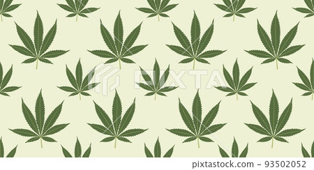 Seamless marijuana background with geometric leaves pattern 93502052