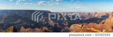 Desert Rocky Mountain American Landscape. Cloudy Sunny Sky. 93503593