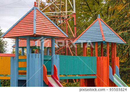 Wooden Castle Playground Structure 93503824