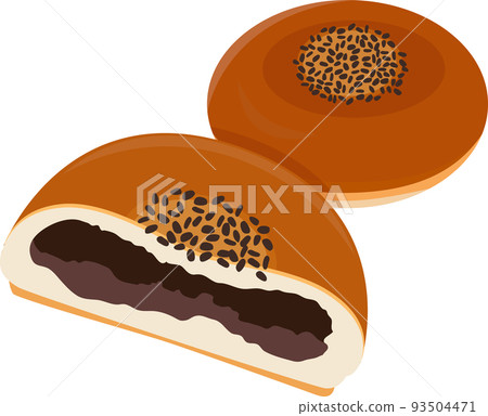 Anpan illustration material vector 93504471