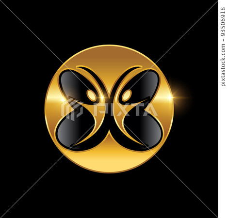 Butterfly People in the golden Circle Logo Sign Butterfly People in the golden Circle Logo Sign 93506918