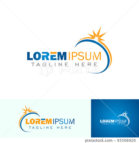 Circle and Spark Template Logo Sign 93506920