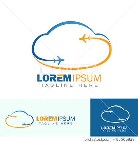 Cloud Plane Transport Logo Sign 93506922