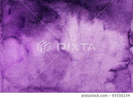 Watercolor deep purple background gradient texture. Aquarelle abstract old violet backdrop. 93508134