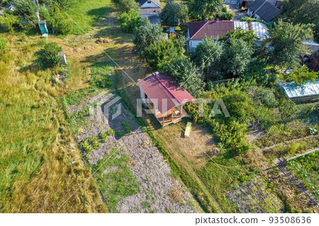 Drone view over summer rural landscape, Ukraine. Drone view over summer rural landscape, Ukraine. 93508636