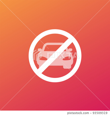do not park or no cars sign, vector 93509319