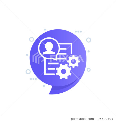 project manager icon, vector design 93509595