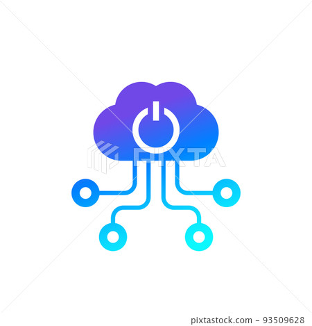 Edge computing technologies icon with a cloud - Stock Illustration ...