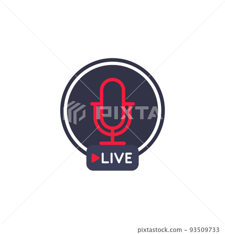 Live stream or online session vector icon Live stream or online session vector icon 93509733