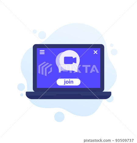 join video chat, vector illustration 93509737