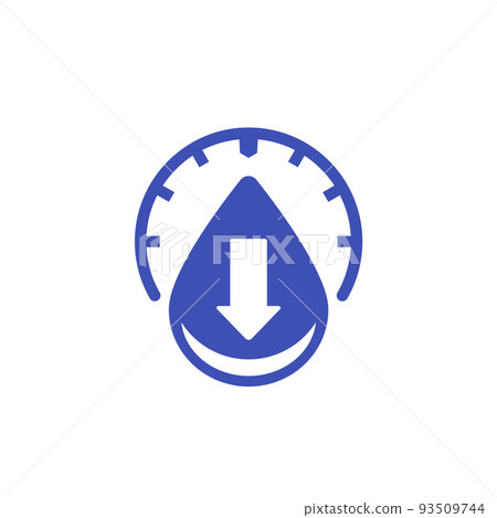 low water level icon with a drop 93509744
