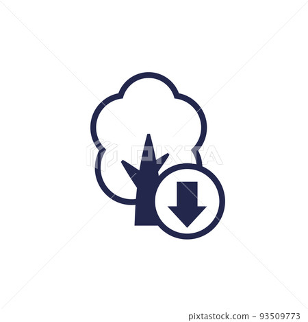 deforestation icon with a tree deforestation icon with a tree 93509773