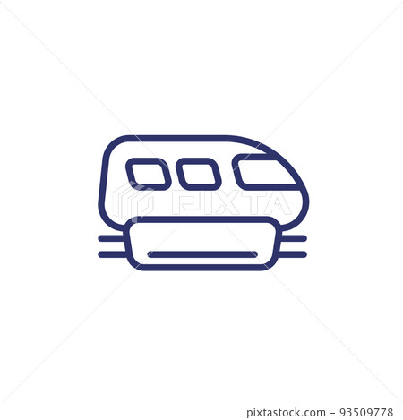 monorail line icon, side view monorail line icon, side view 93509778