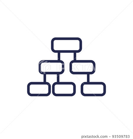 Flow chart line icon on white - Stock Illustration [93509783] - PIXTA