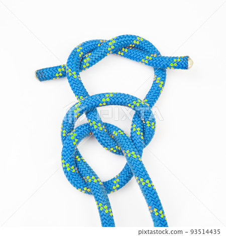 durable colored rope for climbing equipment on a white background durable colored rope for climbing equipment on a white background 93514435
