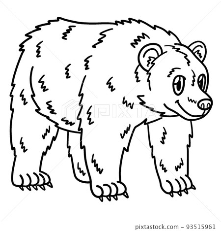 Bear Animal Isolated Coloring Page for Kids Bear Animal Isolated Coloring Page for Kids 93515961