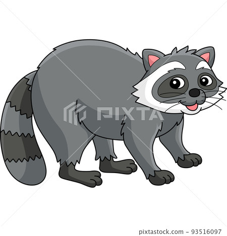 Racoon Animal Cartoon Colored Clipart Illustration Racoon Animal Cartoon Colored Clipart Illustration 93516097
