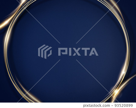 Dark blue background with golden ornaments 93520899