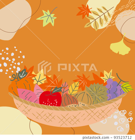 Autumn taste fruit illustration background Autumn taste fruit illustration background 93523712