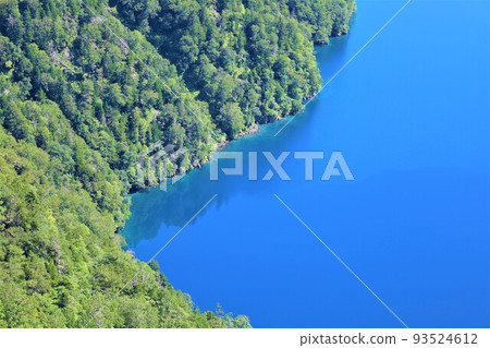 Hokkaido in summer, Lake Mashu, clear and blue like a mirror 93524612
