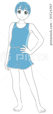 Junior high and high school students wearing swimsuits from Combinezon 93524767