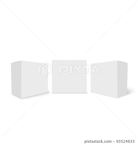 White blank cardboard package boxes mockup. Vector White blank cardboard package boxes mockup. Vector 93524833