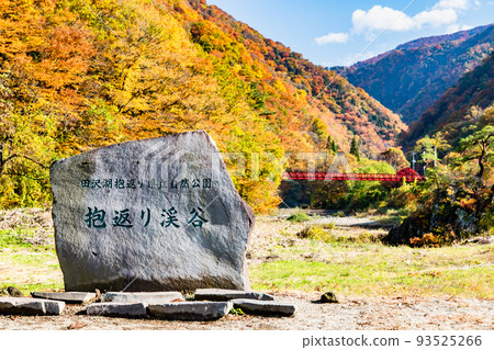 Semboku City, Akita Prefecture Dakigaeri Valley dyed in autumn leaves Semboku City, Akita Prefecture Dakigaeri Valley dyed in autumn leaves 93525266