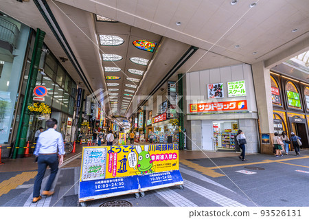 Kawasaki cityscape in Japan No movement restrictions. Overlooking the popular shopping street "Kawasaki Ginryu-gai" in front of Kawasaki Station = August 23 Kawasaki cityscape in Japan No movement restrictions. Overlooking the popular shopping street "Kawasaki Ginryu-gai" in front of Kawasaki Station = August 23 93526131