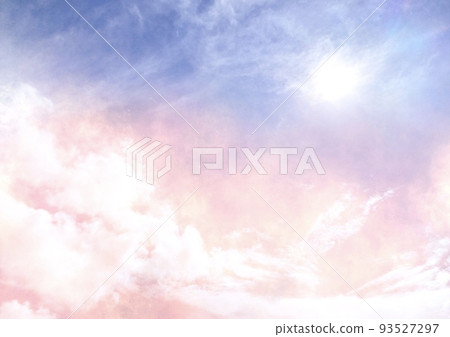 The pale gradation is beautiful Magic hour sky cloud sun 93527297