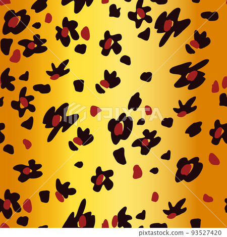 Golden leopard seamless pattern. Abstract flower spots. Animalistic vector background. Golden leopard seamless pattern. Abstract flower spots. Animalistic vector background. 93527420