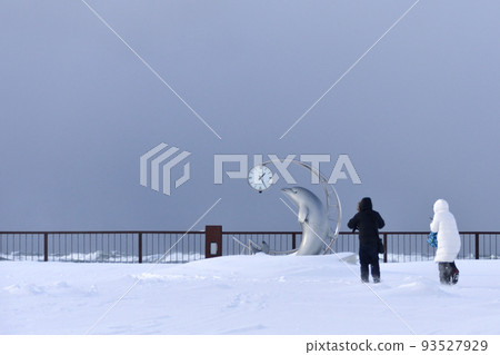 Scenery of Wakkanai, Hokkaido in winter 93527929