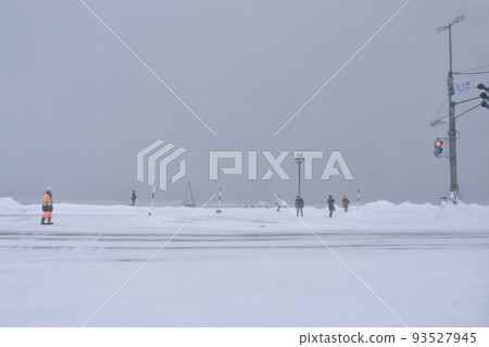 北海道稚內的冬天風景 北海道稚內的冬天風景 93527945